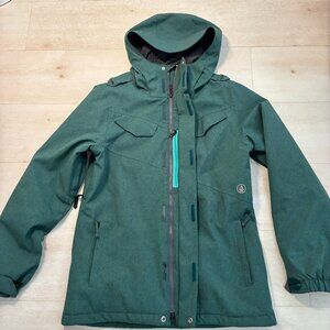 Volcom Women's Emerald Green Snowboard or Ski Jacket Size Large
